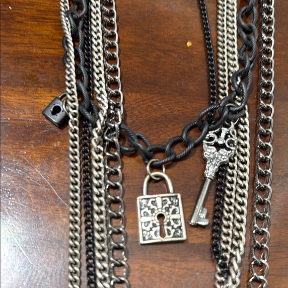 Layered Silver and Black Necklace 5/$25 - Picture 3 of 5
